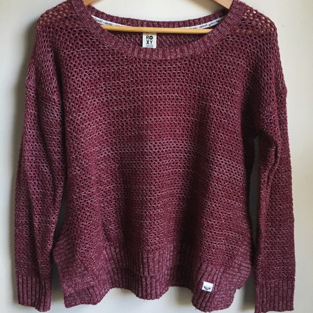 Roxy Women's Burgundy Knit Sweater